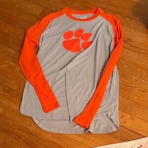 Kids Clemson Orange and Gray Long Sleeve Shirt